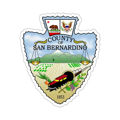 Seal of San Bernardino County, California USA STICKER Vinyl Die-Cut Decal 6 Inch - The Sticker Space