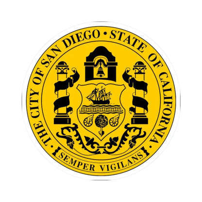 Seal of San Diego California - STICKER Vinyl Kiss-Cut Decal 2 Inch White - The Sticker Space
