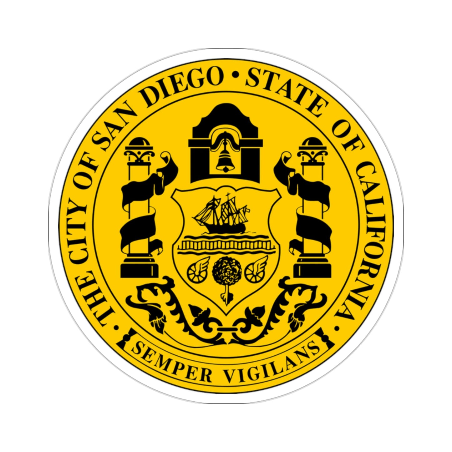 Seal of San Diego California USA STICKER Vinyl Die-Cut Decal-2 Inch-The Sticker Space