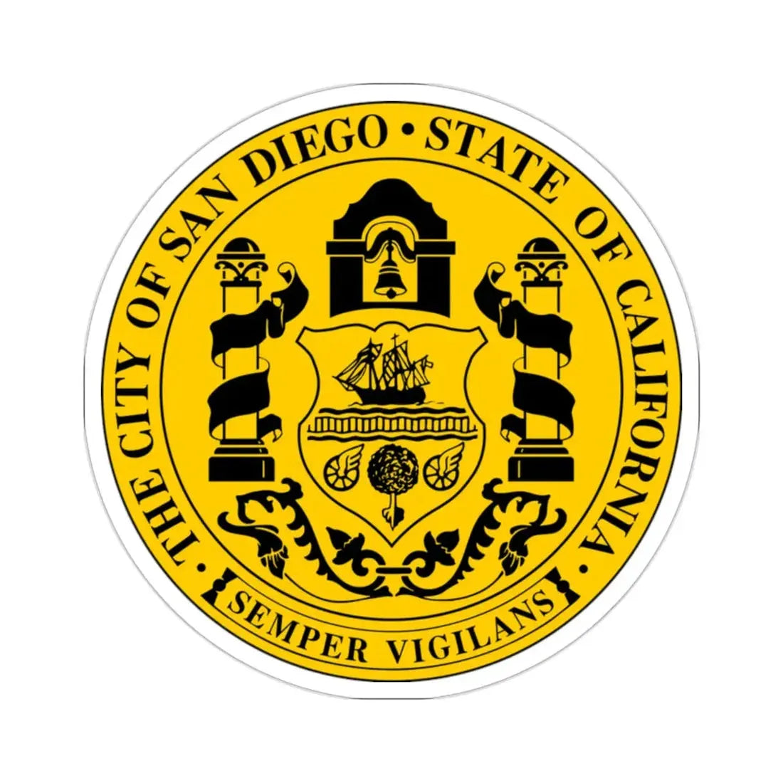 Seal of San Diego California USA STICKER Vinyl Die-Cut Decal 2 Inch - The Sticker Space