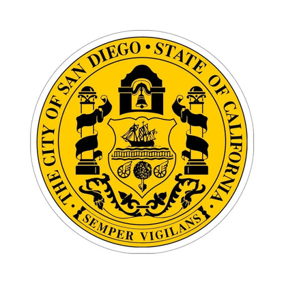 Seal of San Diego California USA STICKER Vinyl Die-Cut Decal 4 Inch - The Sticker Space