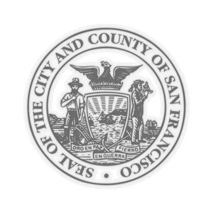 Seal of San Francisco (United States) STICKER Vinyl Kiss-Cut Decal 2 Inch Transparent - The Sticker Space