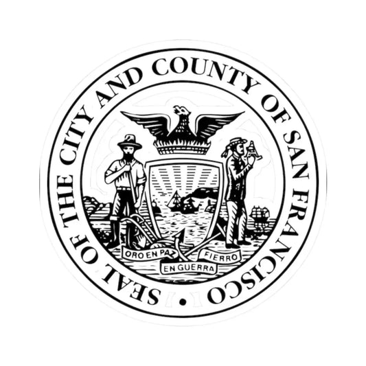 Seal of San Francisco (United States) STICKER Vinyl Kiss-Cut Decal 2 Inch White - The Sticker Space