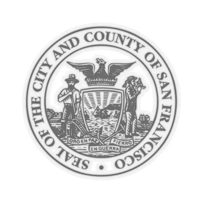 Seal of San Francisco (United States) STICKER Vinyl Kiss-Cut Decal 6 Inch Transparent - The Sticker Space