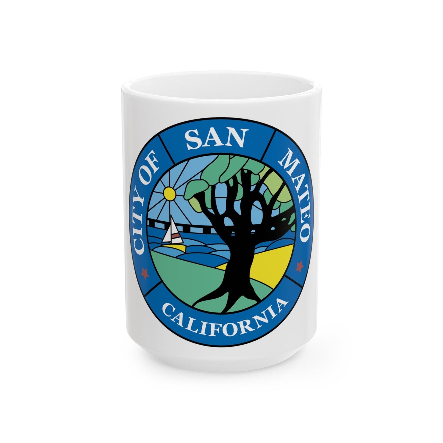 Seal of San Mateo California - White Coffee Mug-15oz-The Sticker Space