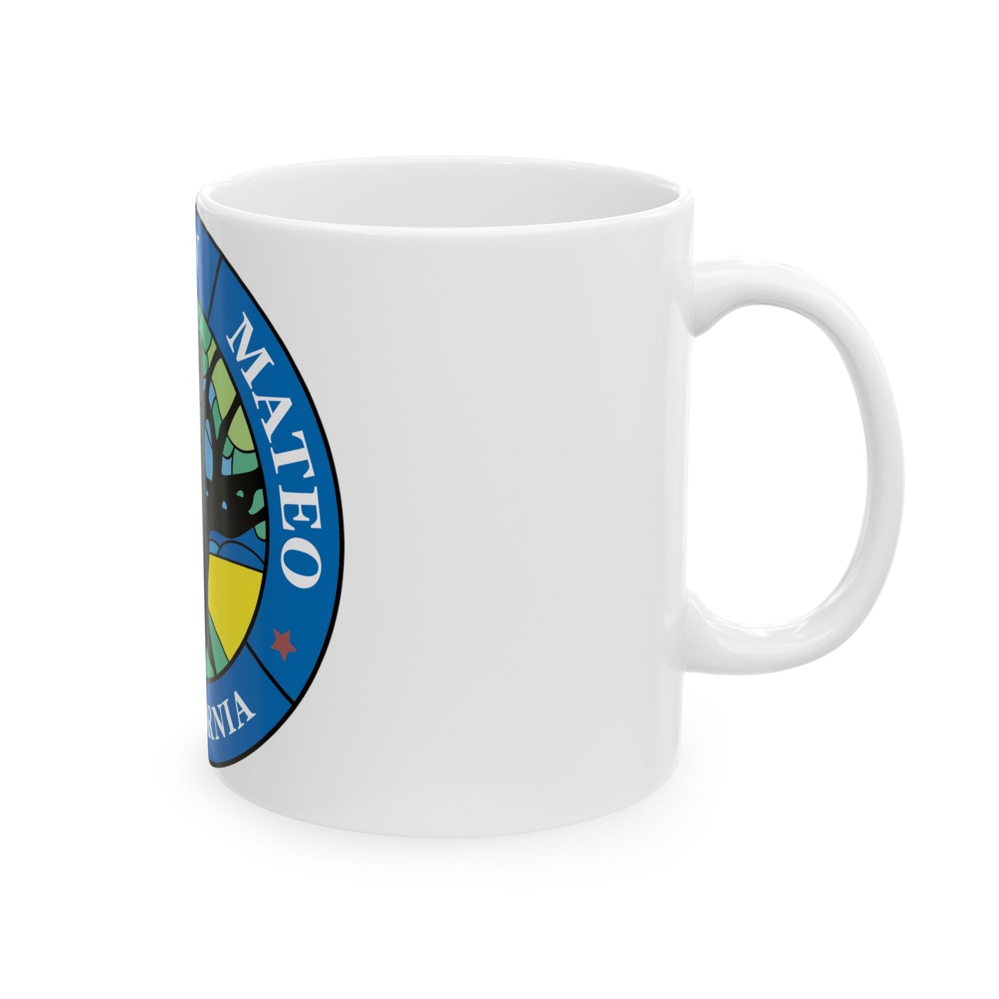 Seal of San Mateo California - White Coffee Mug-The Sticker Space