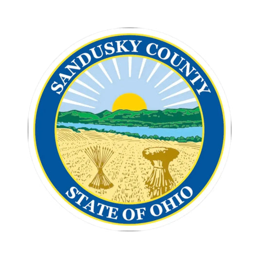 Seal of Sandusky County Ohio (United States) STICKER Vinyl Kiss-Cut Decal 2 Inch White - The Sticker Space
