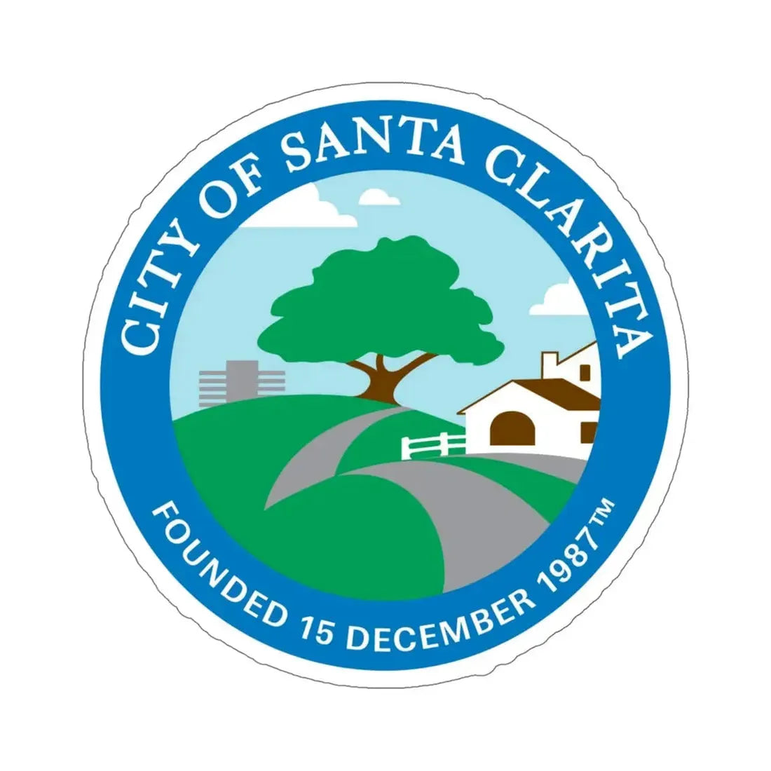Seal of Santa Clarita California USA STICKER Vinyl Die-Cut Decal 6 Inch - The Sticker Space