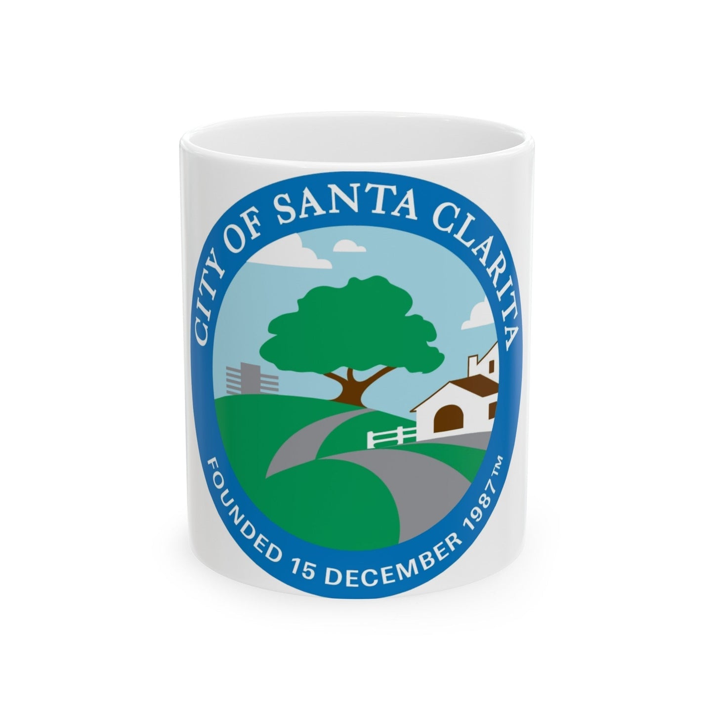 Seal of Santa Clarita California - White Coffee Mug-11oz-The Sticker Space