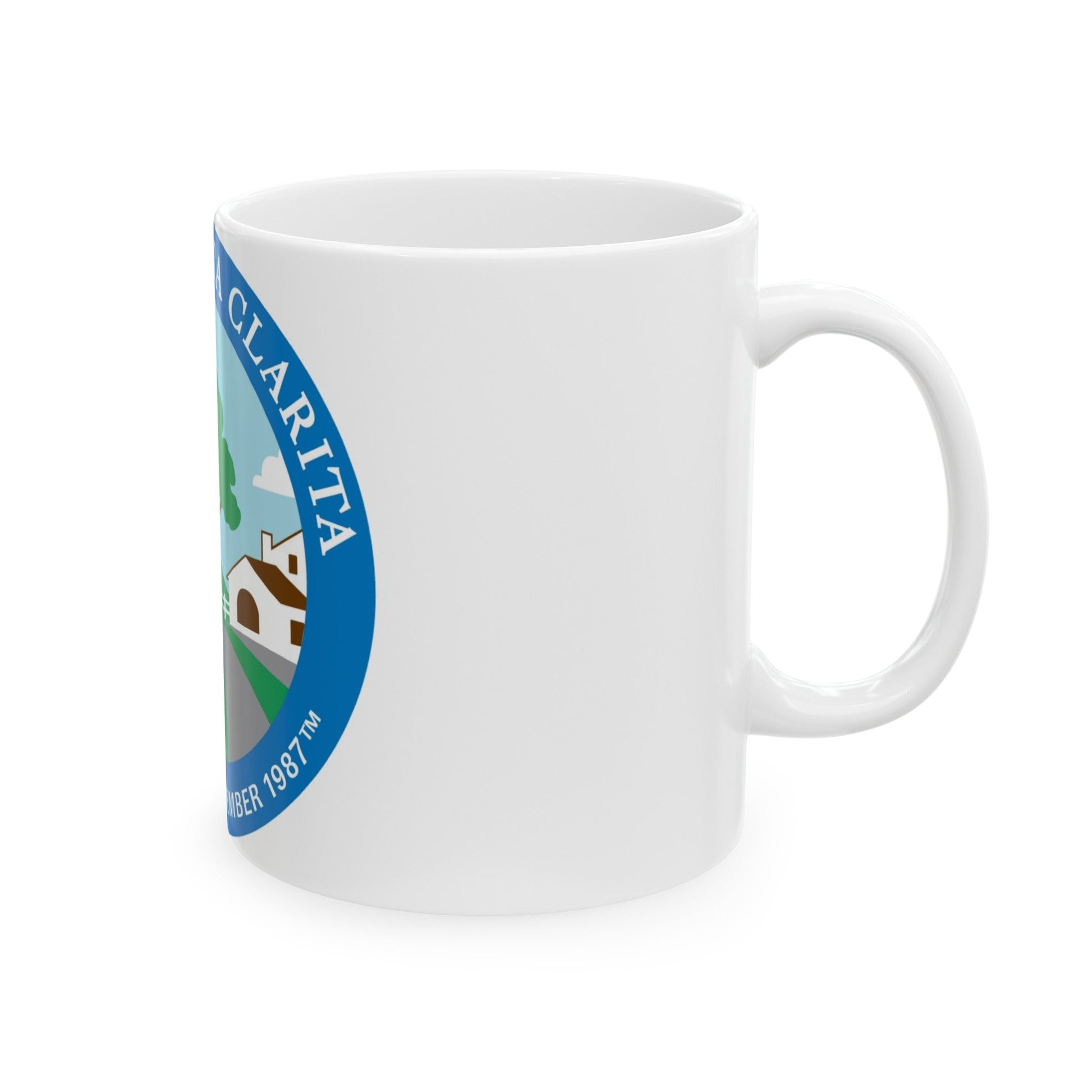 Seal of Santa Clarita California - White Coffee Mug-The Sticker Space