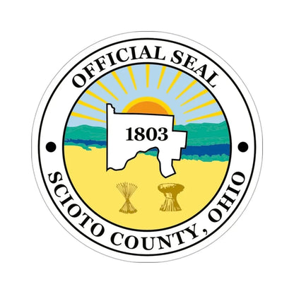 Seal of Scioto County, Ohio USA STICKER Vinyl Die-Cut Decal 3 Inch - The Sticker Space
