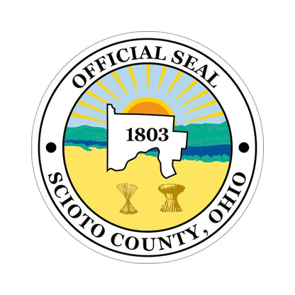Seal of Scioto County, Ohio USA STICKER Vinyl Die-Cut Decal 5 Inch - The Sticker Space