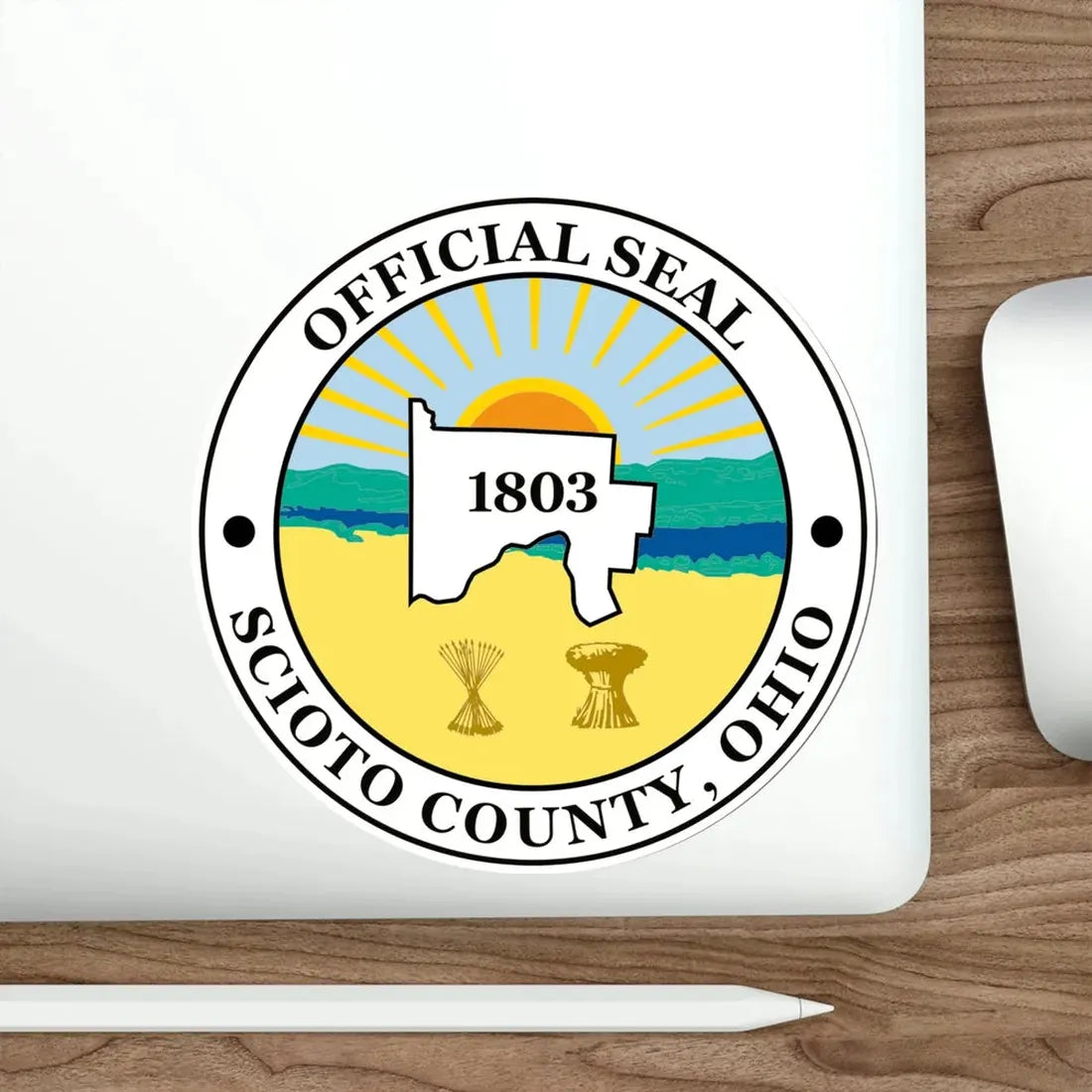 Seal of Scioto County, Ohio USA STICKER Vinyl Die-Cut Decal - The Sticker Space