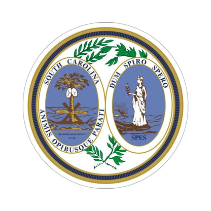 Seal of South Carolina v2 STICKER Vinyl Die-Cut Decal 3 Inch - The Sticker Space