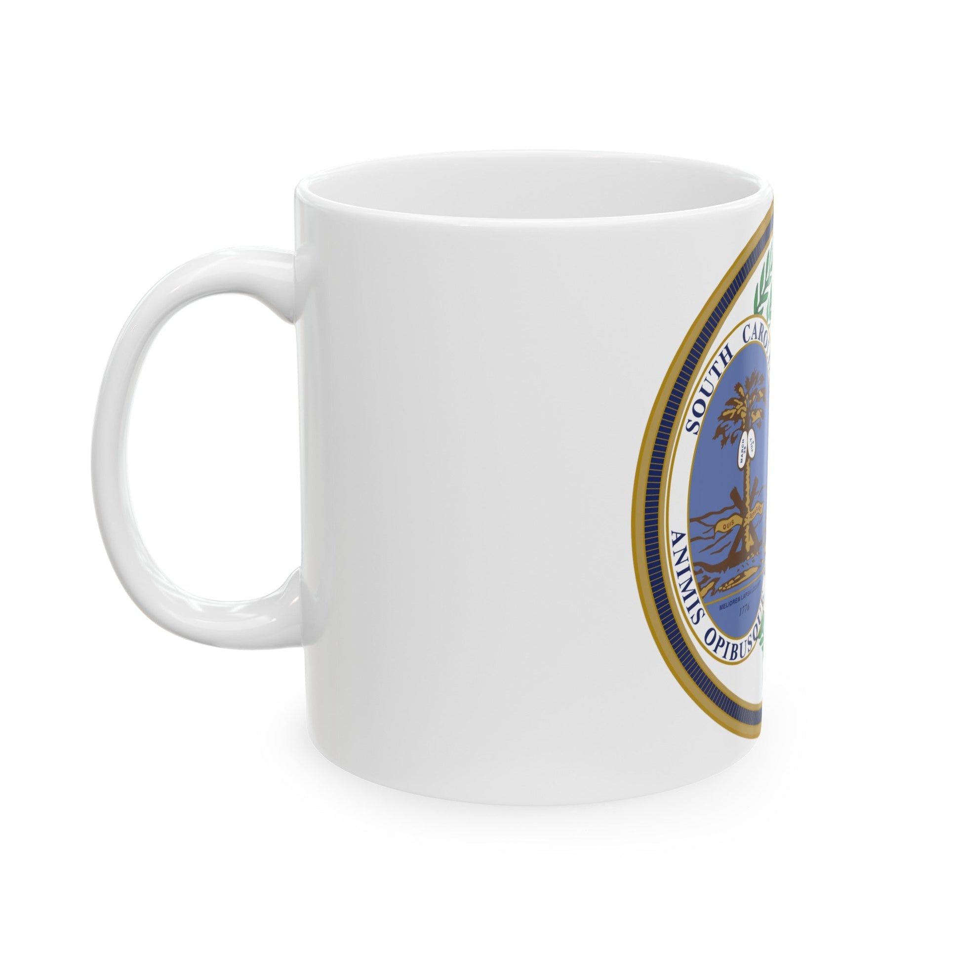 Seal of South Carolina v2 - White Coffee Mug-The Sticker Space