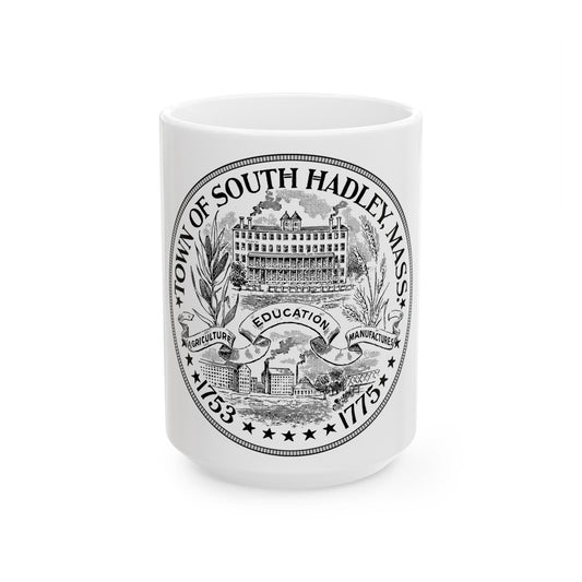 Seal of South Hadley Massachusetts - White Coffee Mug-15oz-The Sticker Space