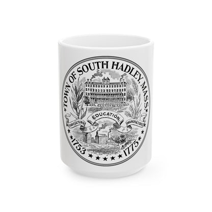 Seal of South Hadley Massachusetts - White Coffee Mug-15oz-The Sticker Space