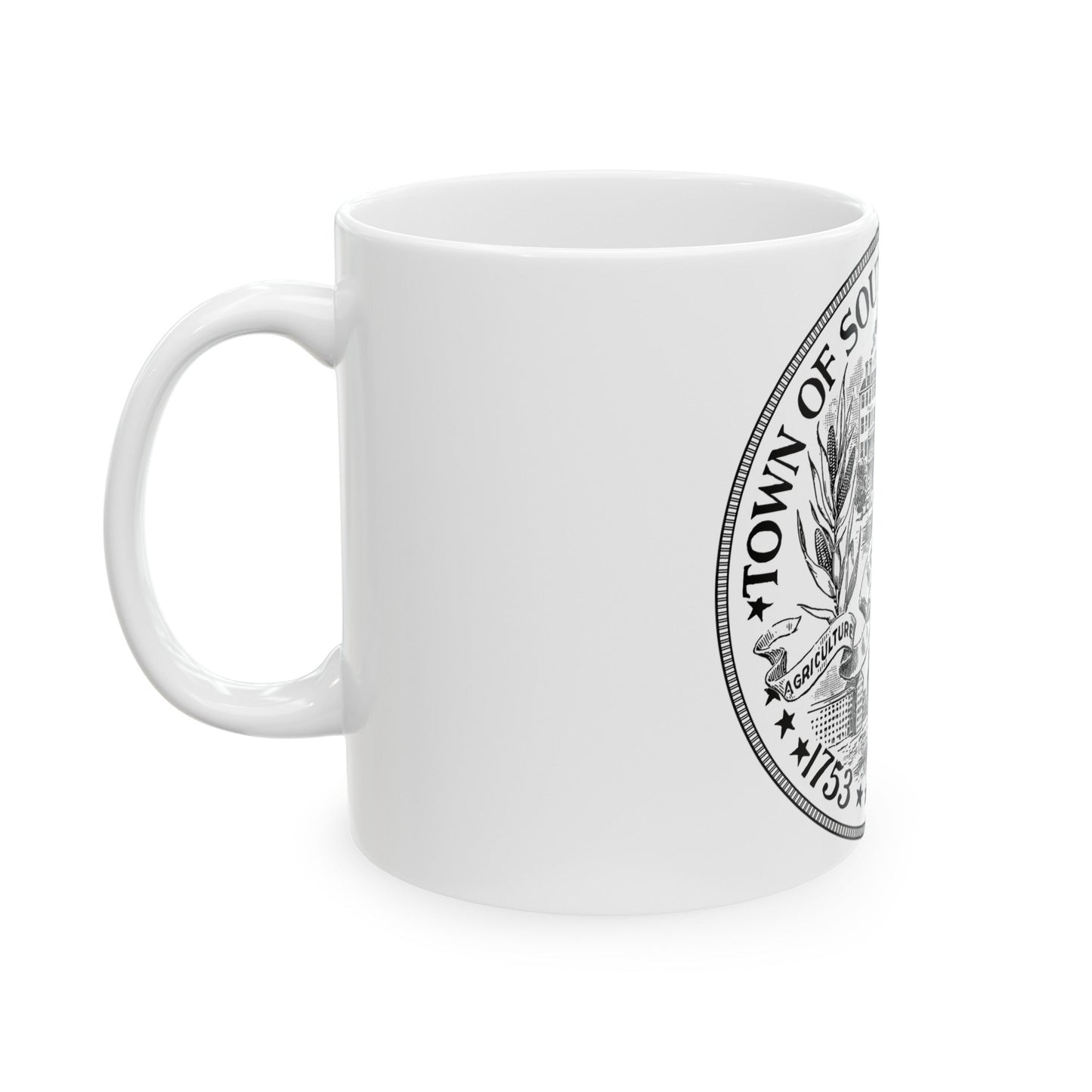 Seal of South Hadley Massachusetts - White Coffee Mug-The Sticker Space