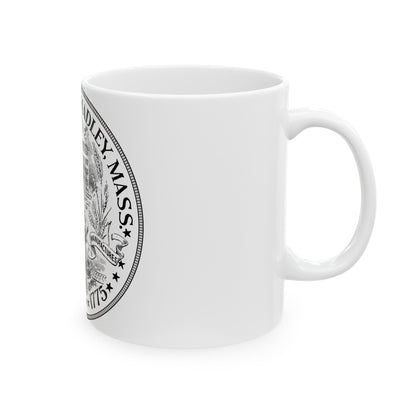 Seal of South Hadley Massachusetts - White Coffee Mug-The Sticker Space