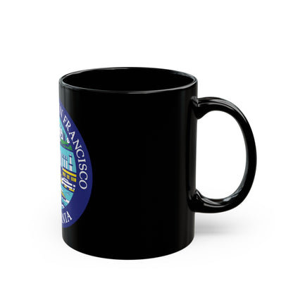 Seal of South San Francisco California - Black Coffee Mug-The Sticker Space