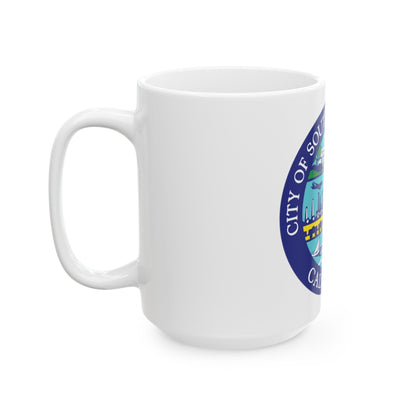 Seal of South San Francisco California - White Coffee Mug-The Sticker Space