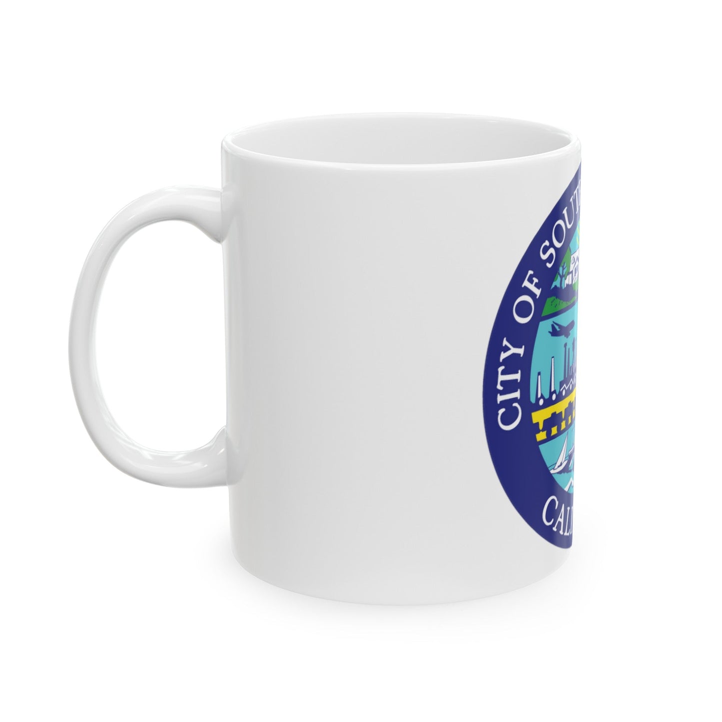 Seal of South San Francisco California - White Coffee Mug-The Sticker Space