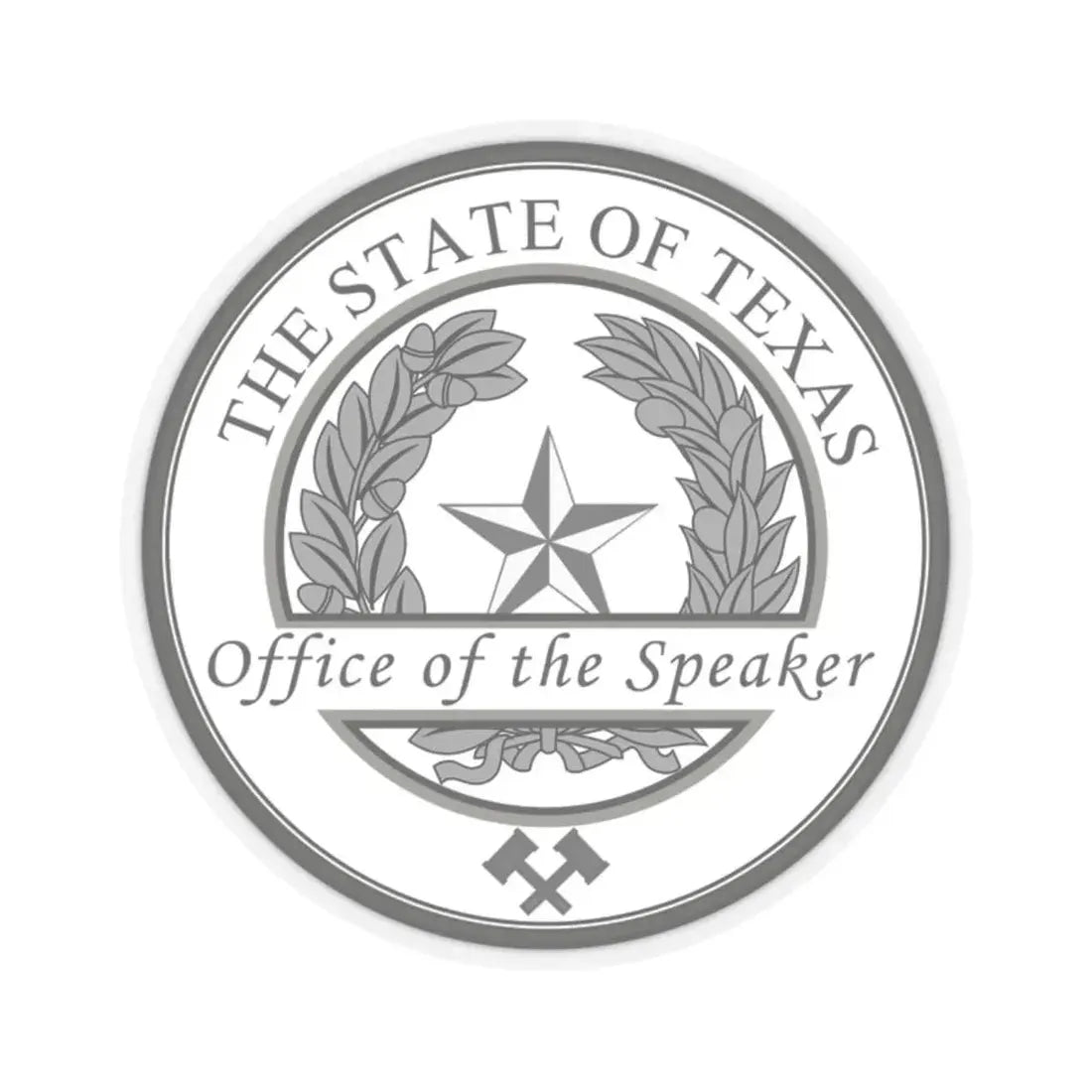 Seal of Speaker of the House of Texas - STICKER Vinyl Kiss-Cut Decal 2 Inch Transparent - The Sticker Space
