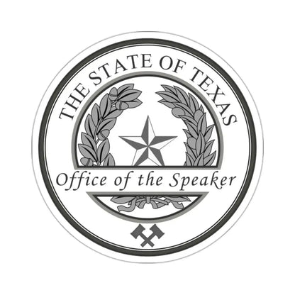 Seal of Speaker of the House of Texas - STICKER Vinyl Kiss-Cut Decal 2 Inch White - The Sticker Space
