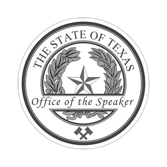 Seal of Speaker of the House of Texas - STICKER Vinyl Kiss-Cut Decal 2 Inch White - The Sticker Space