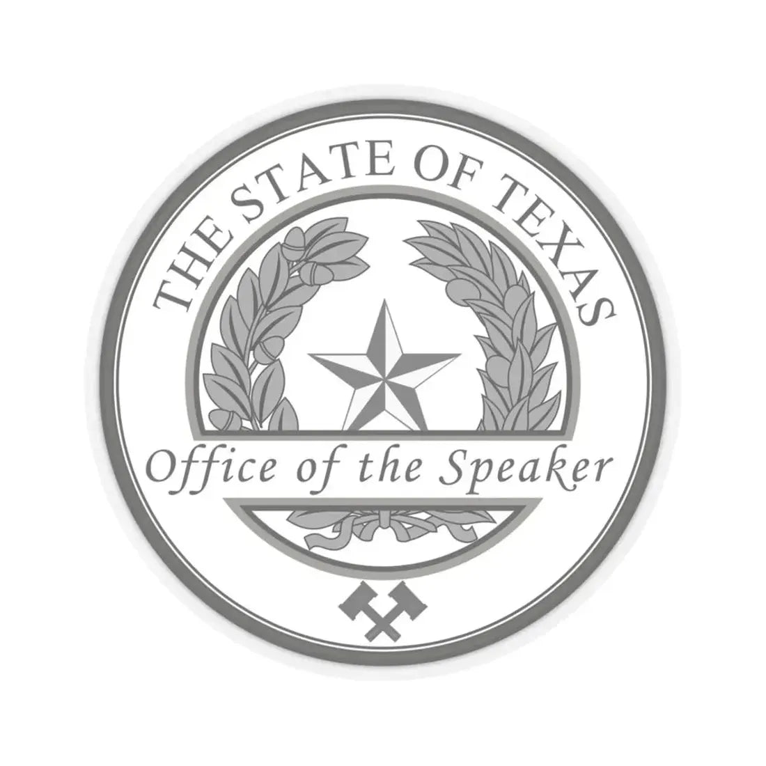 Seal of Speaker of the House of Texas - STICKER Vinyl Kiss-Cut Decal 3 Inch Transparent - The Sticker Space