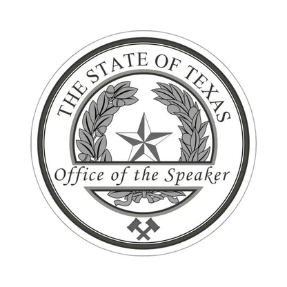 Seal of Speaker of the House of Texas - STICKER Vinyl Kiss-Cut Decal 3 Inch White - The Sticker Space