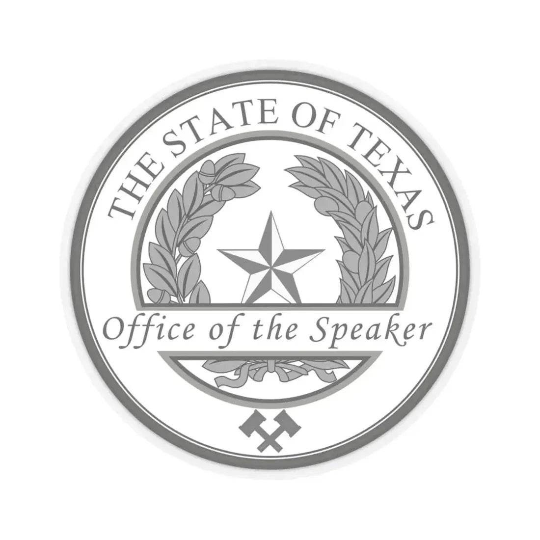 Seal of Speaker of the House of Texas - STICKER Vinyl Kiss-Cut Decal 4 Inch Transparent - The Sticker Space