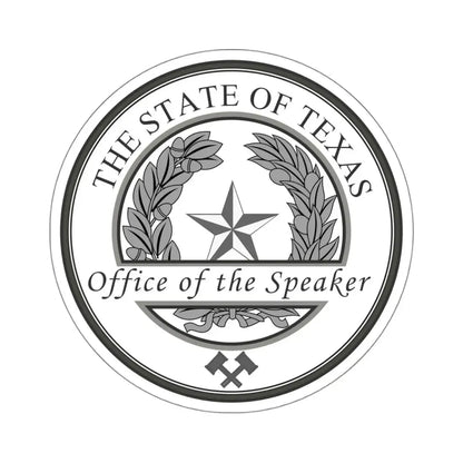 Seal of Speaker of the House of Texas - STICKER Vinyl Kiss-Cut Decal 4 Inch White - The Sticker Space