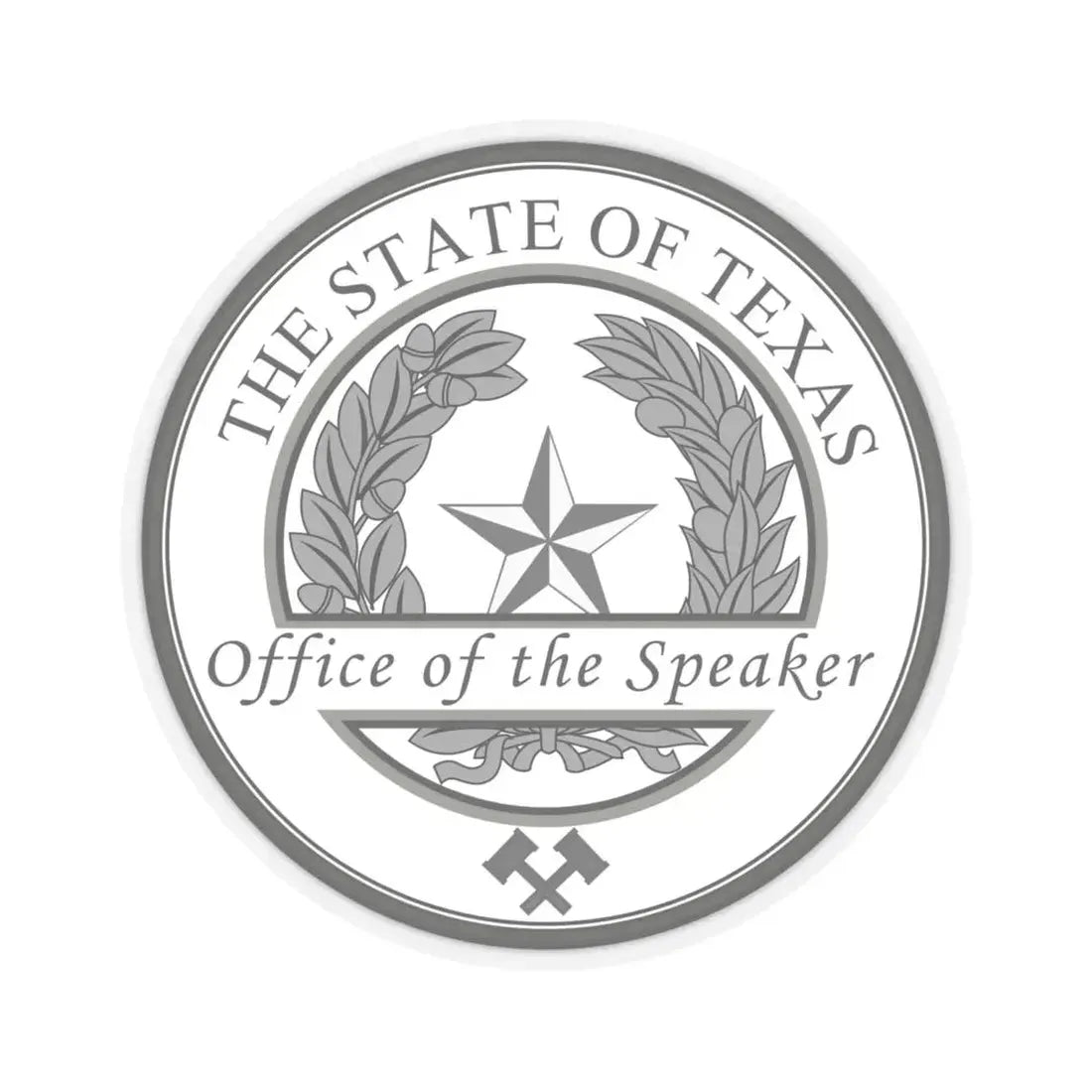 Seal of Speaker of the House of Texas - STICKER Vinyl Kiss-Cut Decal 6 Inch Transparent - The Sticker Space