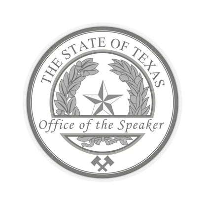 Seal of Speaker of the House of Texas - STICKER Vinyl Kiss-Cut Decal 6 Inch Transparent - The Sticker Space