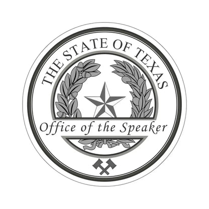 Seal of Speaker of the House of Texas - STICKER Vinyl Kiss-Cut Decal 6 Inch White - The Sticker Space