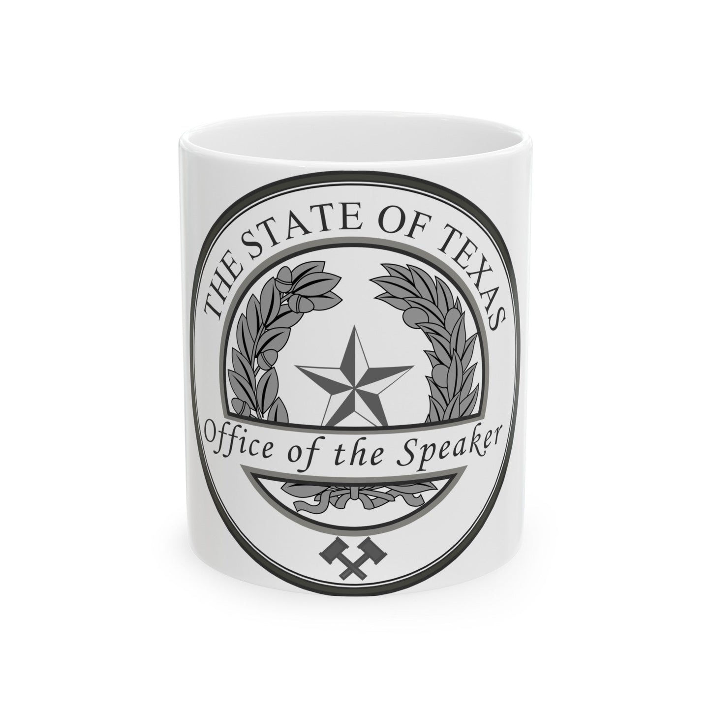 Seal of Speaker of the House of Texas - White Coffee Mug-11oz-The Sticker Space