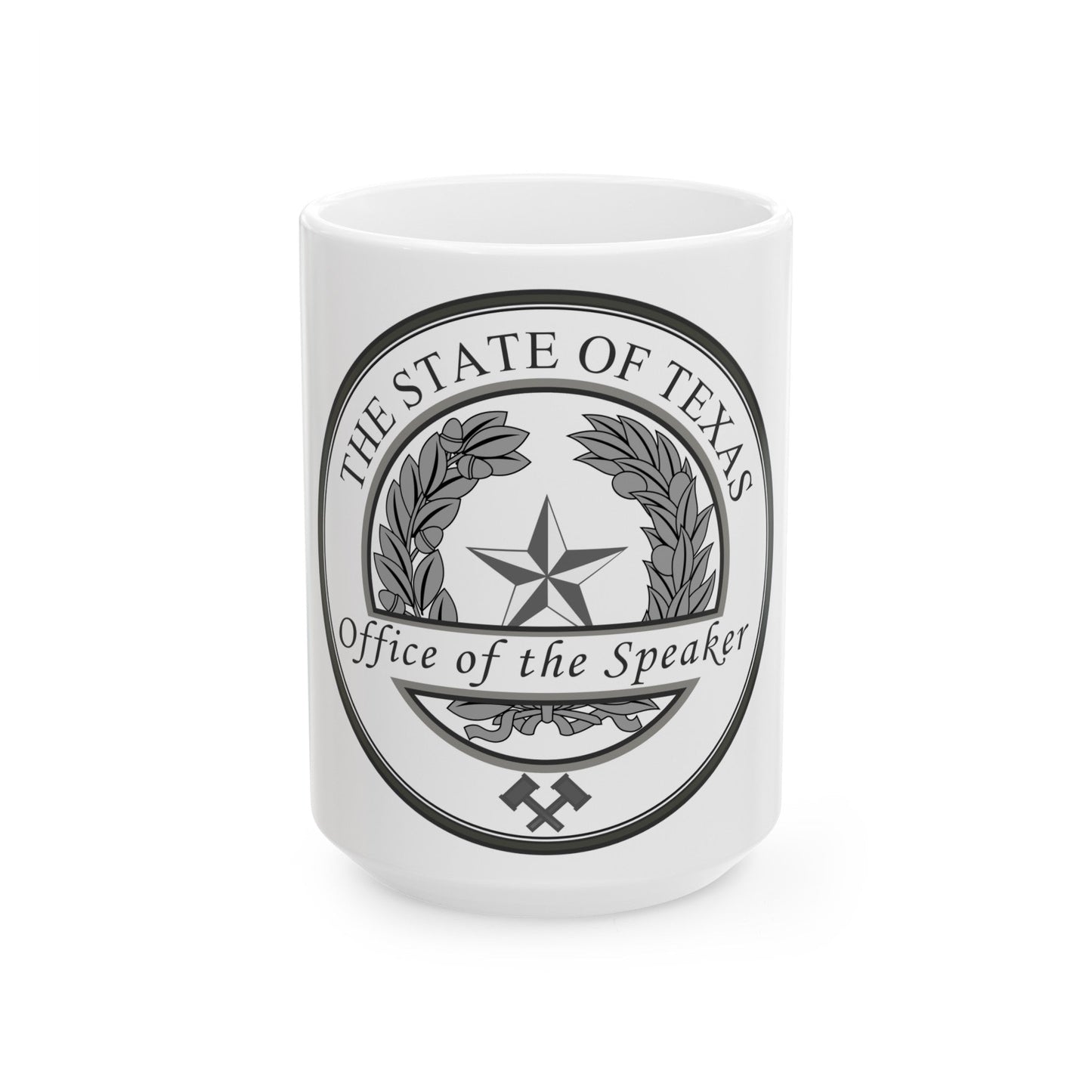 Seal of Speaker of the House of Texas - White Coffee Mug-15oz-The Sticker Space