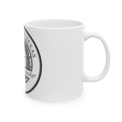 Seal of Speaker of the House of Texas - White Coffee Mug-The Sticker Space