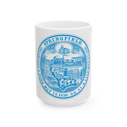 Seal of Springfield Massachusetts - White Coffee Mug-15oz-The Sticker Space