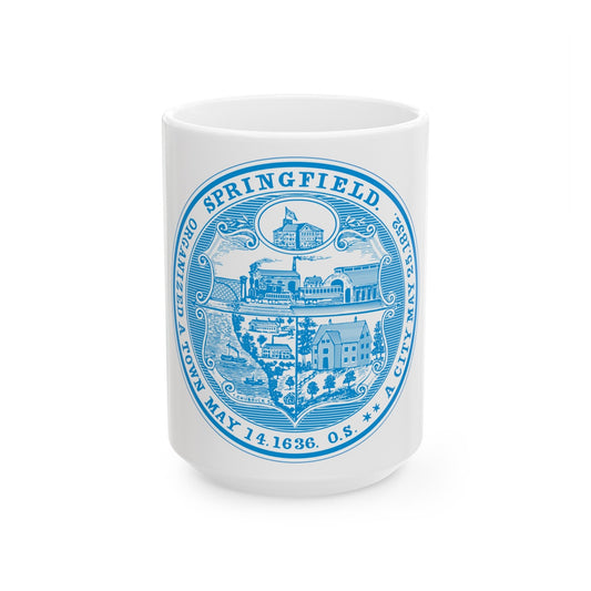 Seal of Springfield Massachusetts - White Coffee Mug-15oz-The Sticker Space