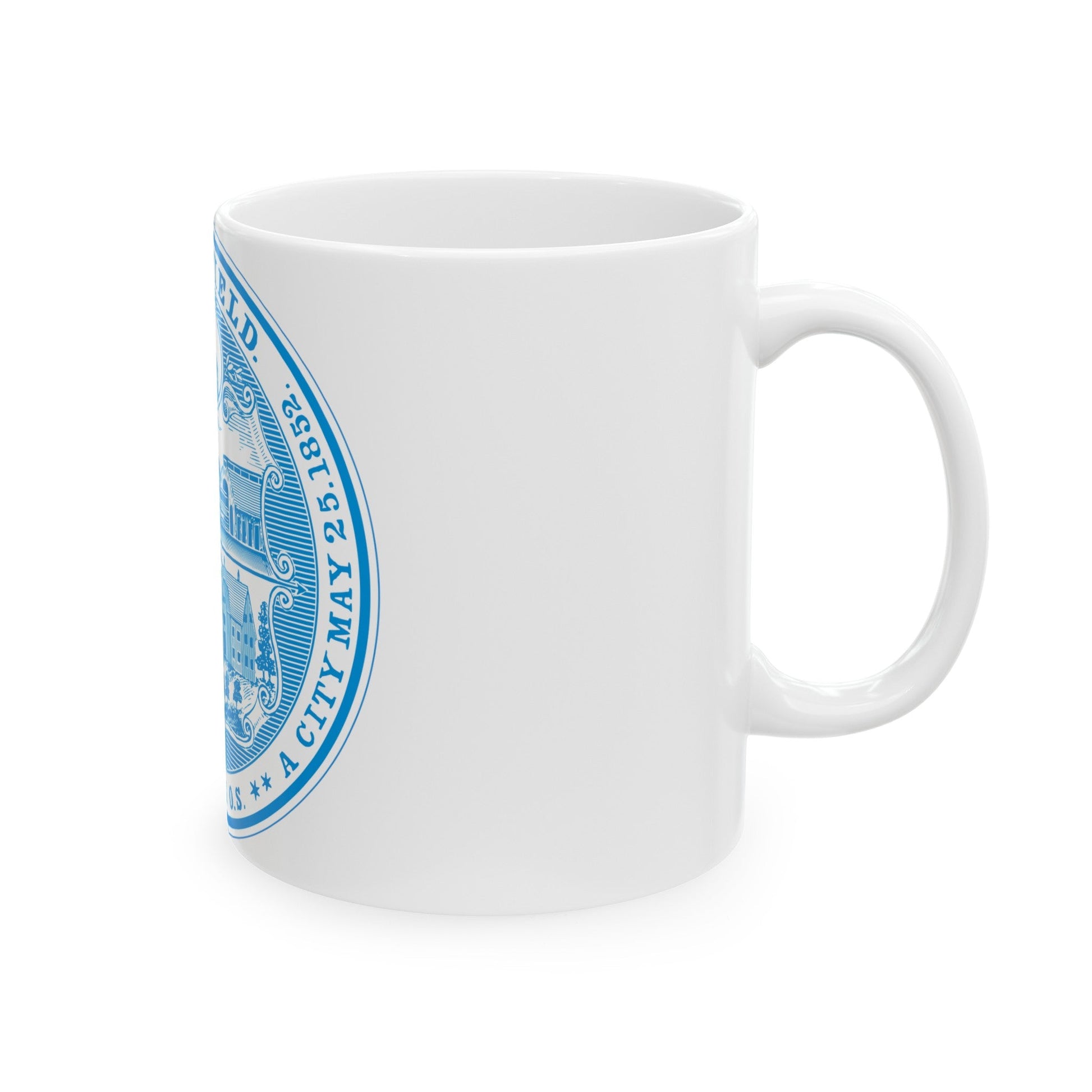 Seal of Springfield Massachusetts - White Coffee Mug-The Sticker Space