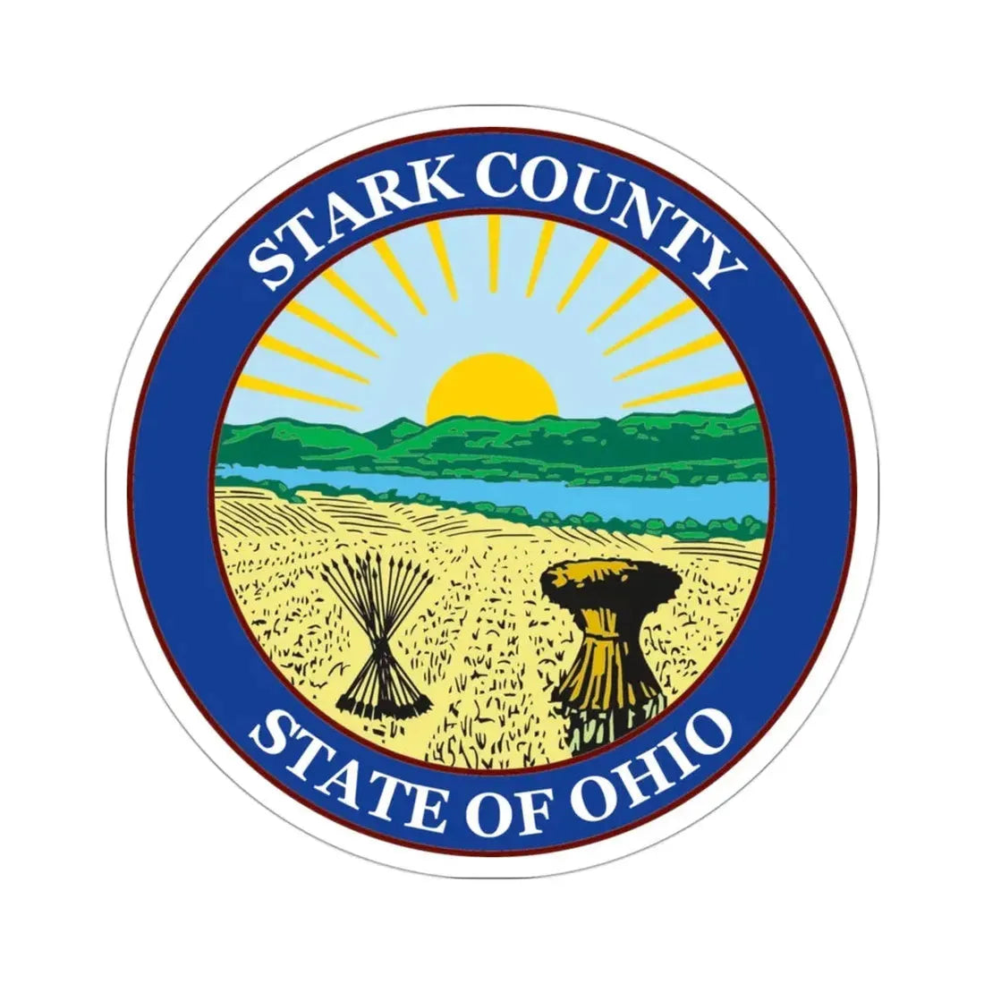 Seal of Stark County, Ohio USA STICKER Vinyl Die-Cut Decal 3 Inch - The Sticker Space