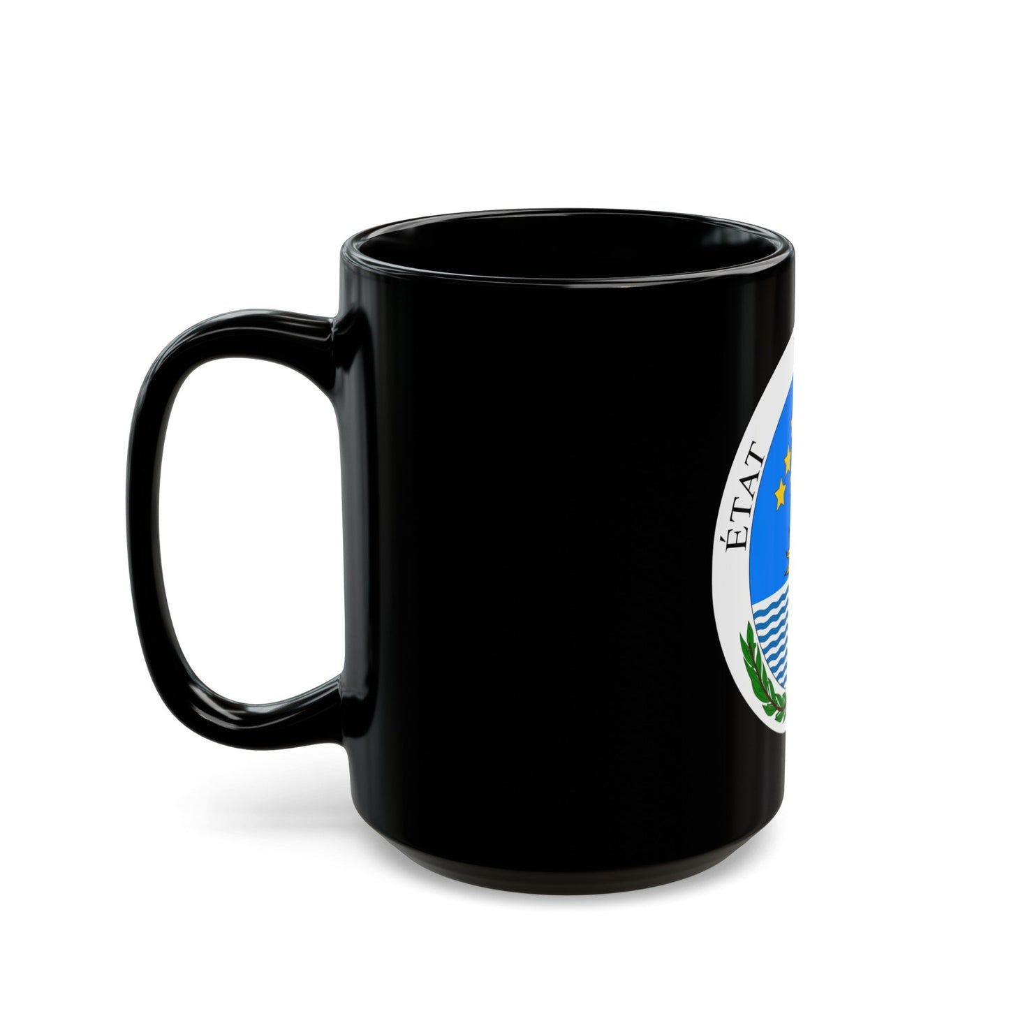 Seal of State of Haiti - Black Coffee Mug-The Sticker Space