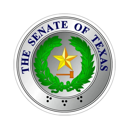 Seal of State Senate of Texas - STICKER Vinyl Kiss-Cut Decal 3 Inch White - The Sticker Space