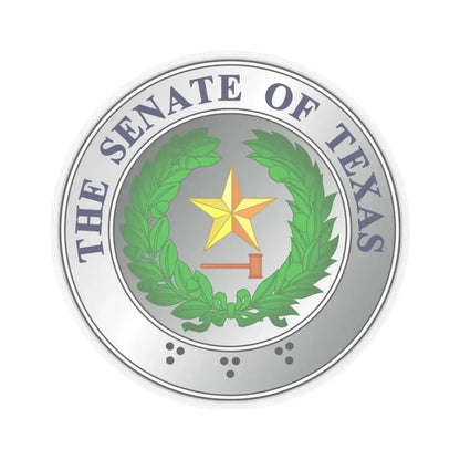 Seal of State Senate of Texas - STICKER Vinyl Kiss-Cut Decal 4 Inch Transparent - The Sticker Space