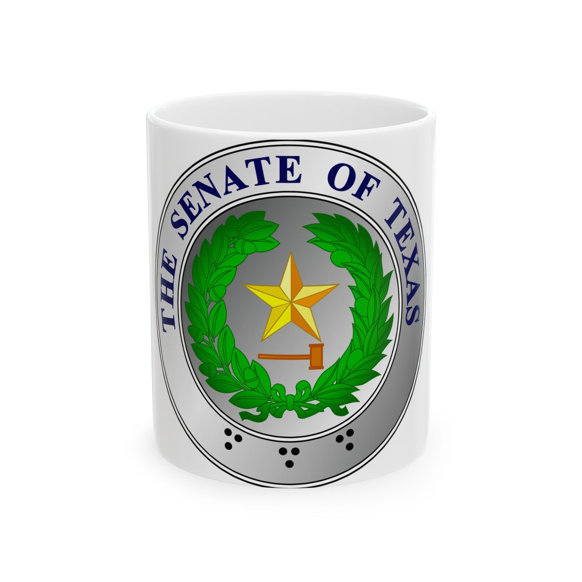 Seal of State Senate of Texas - White Coffee Mug-11oz-The Sticker Space