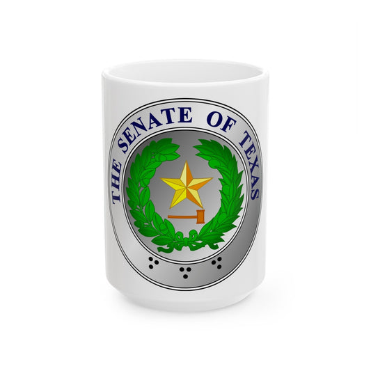 Seal of State Senate of Texas - White Coffee Mug-15oz-The Sticker Space