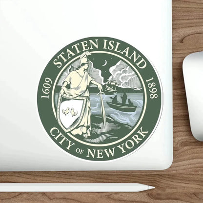 Seal of Staten Island New York City USA STICKER Vinyl Die-Cut Decal - The Sticker Space