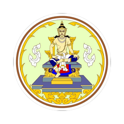 Seal of Sukhothai Province color version Thai Fine Art Department (Thailand) STICKER Vinyl Kiss-Cut Decal 3 Inch White - The Sticker Space